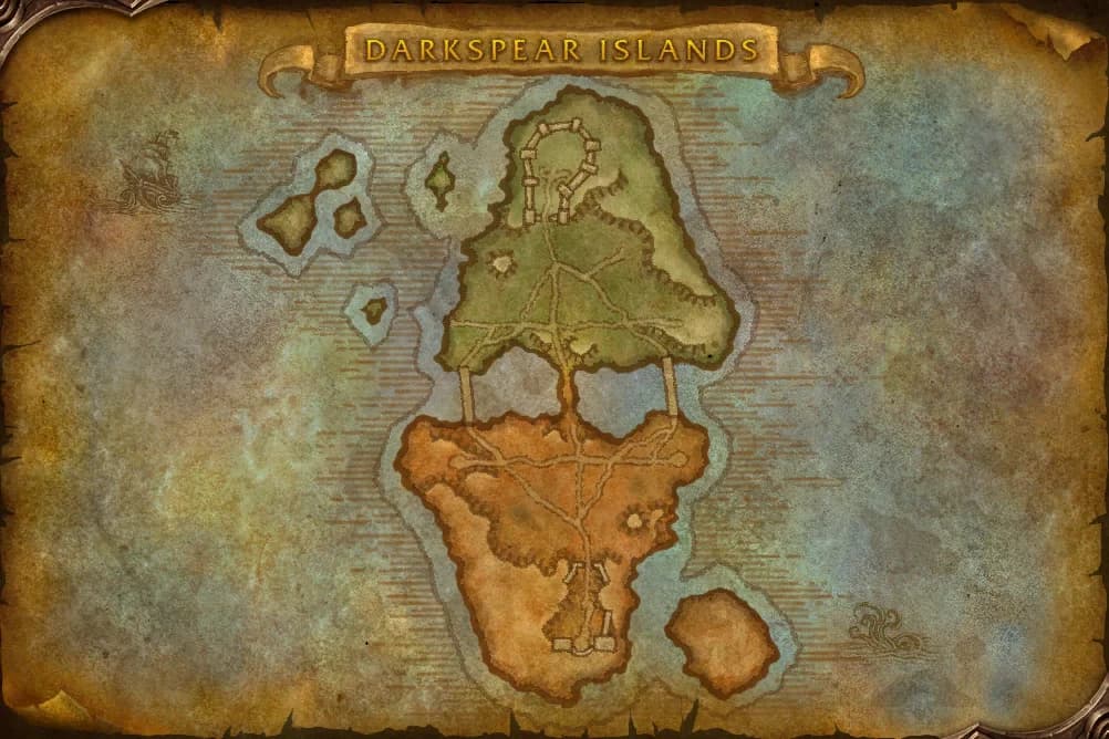 Map of Darkspear Islands from the beta client