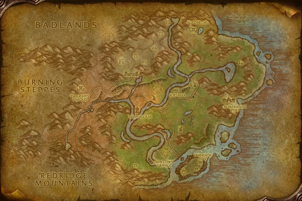 Map of Riverglades from the beta client