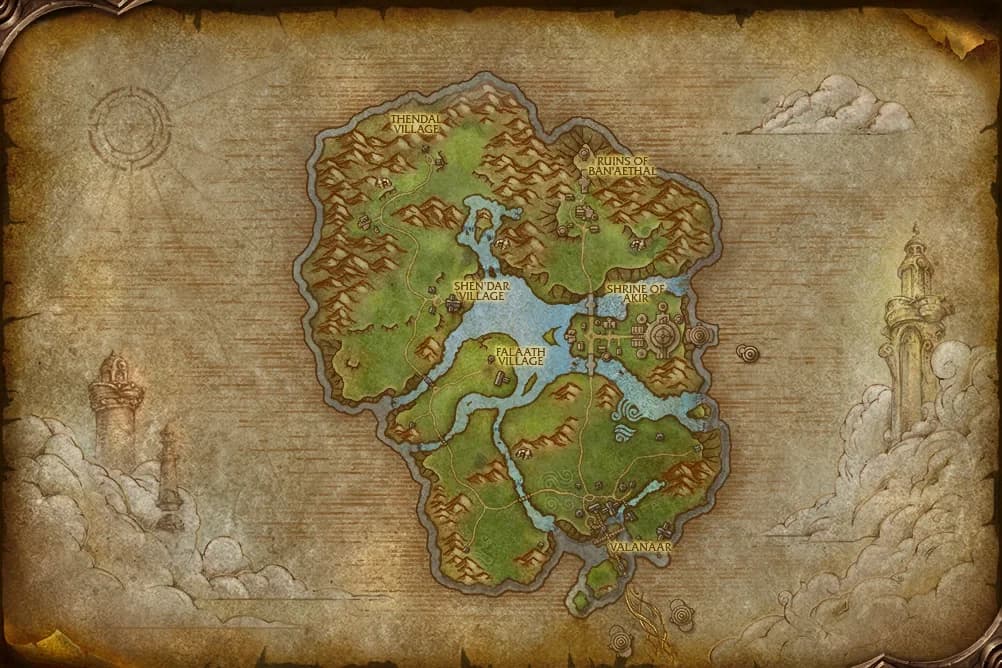 Map of Zephras Isle from the beta client